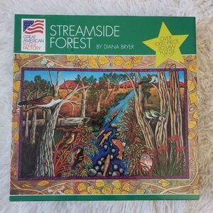 Great American 1000 Piece Jigsaw Puzzle Sealed Rustic Streamside Forest 27"x 20"